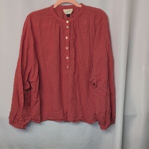 Universal Thread Rust Button Down Blouse